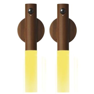 Imagem de Luminaria Bastao Led Kit 2 Uni Sensor Movimento Detecta Presença Usb Parede Iluminaçao Decoraçao Quarto Sala Casa