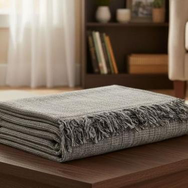 Imagem de Manta Para Sofá Cama Kit 300M x 180M Metros King Super Gigante 100% Algodão Premium,manta para sofá,capa para sofá(Cinza)