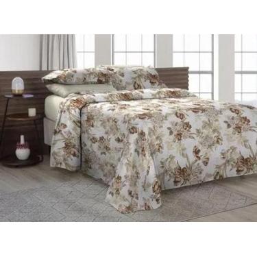 Imagem de Cobre Leito Solteiro Queen 3 Peças Cáqui ulejo - Mtr Enxovais Ltda