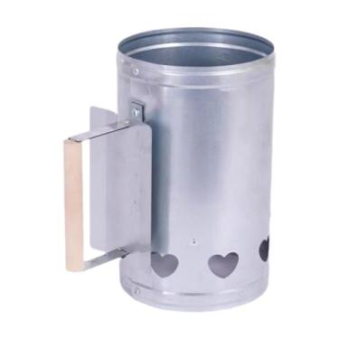 Imagem de Bothyi Acendedor de carvão para camping, churrasqueira, lata de metal, queimador de carvão para churrasco, cozinha ao ar livre, grelha de quintal.