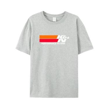 Imagem de Camiseta Masculina Vintage Harajuku De Algodão K&n, Filtro De Ar De Al