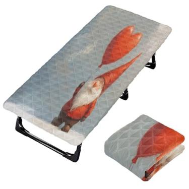 Imagem de Burbuja Lençol de berço de balão de coração de gnomo para crianças, lençol de berço acolchoado portátil com faixa elástica para meninas e meninos, lavável na máquina, 63,5 x 127 cm