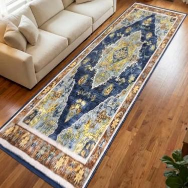 Imagem de Muddy Mat Tapetes laváveis de 0,6 m x 2,1 m para sala de estar, quarto e sala de jantar – Tapete moderno macio e antiderrapante – Tapetes dobráveis impermeáveis para animais de estimação para casa