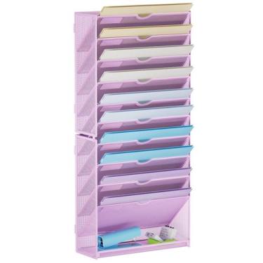 Imagem de Suporte de arquivo de parede Marbrasse 11 camadas pendurado em roxo