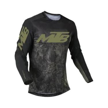 Imagem de Camisa De Ciclismo Masculina De Manga Longa Para MTB, Roupa Esportiva 
