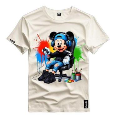 Imagem de Camisa Mickey Mouse Gamer Personagem Desenho Camiseta Algodão Personal
