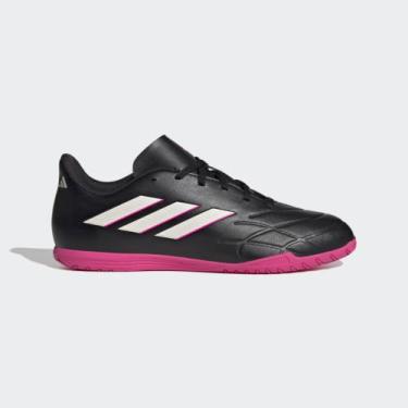 Imagem de Chuteira Indoor Unissex Copa Pure.4 Adidas Preto E Rosa, Cblack, Zerom