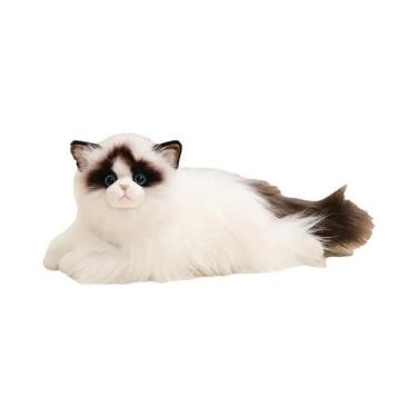 Imagem de Brinquedo De Pelúcia Gato Ragdoll Macio E Realista, Decoração Para Cas