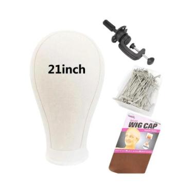 Imagem de Suporte Para Cabeça De Manequim De Cabelo De Lona De 21-24 Polegadas P