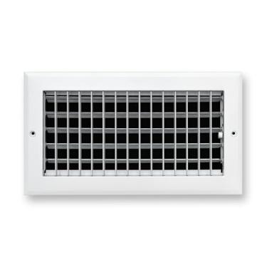 Imagem de Serve para grade de suprimento de ar ajustável de alumínio com abertura de duto 12x6 da Handua | À prova de ferrugem | Grade de cobertura de ventilação de registro para parede lateral e teto | Branco