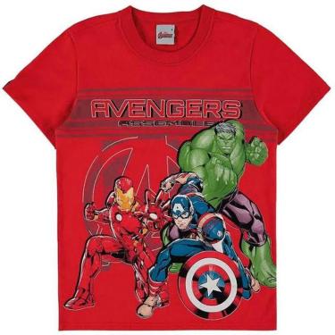 Imagem de Camiseta Infantil Manga Curta Vingadores Malwee Ref. 100457-Masculino