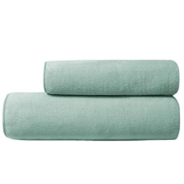 Imagem de Toalha de banho toalha de banho três conjuntos amantes de hotel sucção grande toalha de envoltório dois conjuntos toalha macia de banheiro (cor: 2PS, tamanho: 70 x 35 cm + 140 x 70)