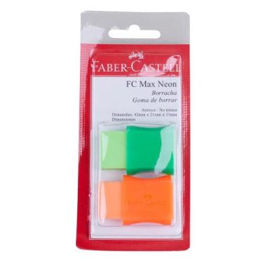 Imagem de Borracha Faber Castell com 2 Unidades Max Neon - Faber-Castell