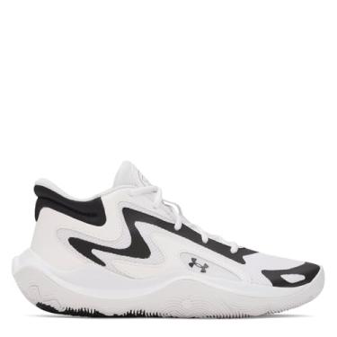 Imagem de Under Armour Tênis masculino, Preto, branco, 9.5 Women/8 Men