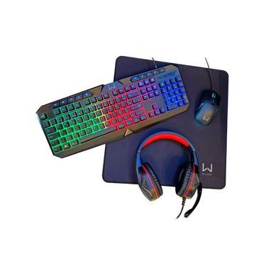 Imagem de Kit Air Drop 4 Em 1: Teclado + Mouse + Headset e Mousepad Warrior - TC304 TC304