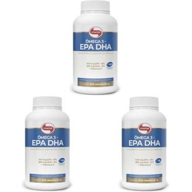 Imagem de Ômega 3 EPA DHA 240 cápsulas Vitafor - 3 unidades - Vitamina E