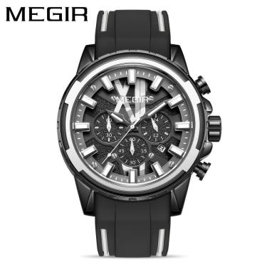 Imagem de Relógio Masculino Megir 2133 à Prova D'água Branco