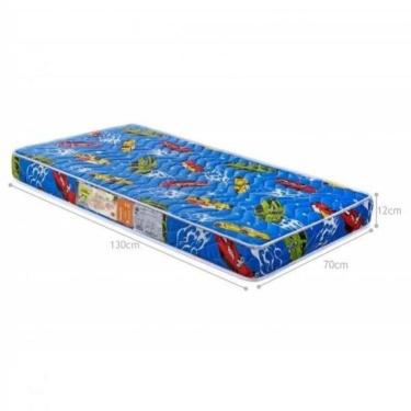 Imagem de Colchão Berço 1 Lado Plastificado D18 70x12x130 Carrinhos