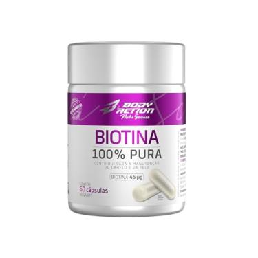 Imagem de Biotina 100% Pura 60 Cápsulas Bodyaction