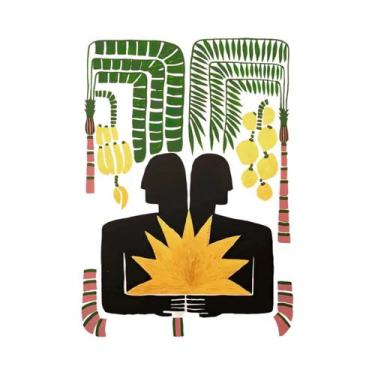 Imagem de Arte De Parede Em Tela Abstrata Colorida Boho Com Estampa De Tigre E L