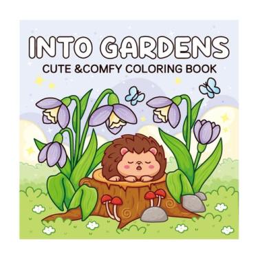 Imagem de Livro de colorir INTO GARDENS para alívio do estresse e desenhos flora