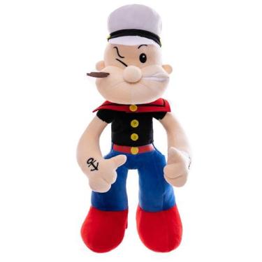 Imagem de Brinquedo de pelúcia Super Mario, cor mista, 50 cm com design Popeye -