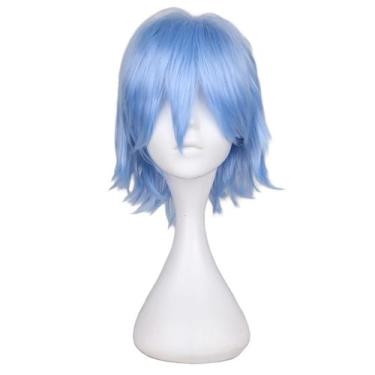 Imagem de Peruca de cosplay Genshin Impact Chongyun Anime sintético 35cm - taiyu