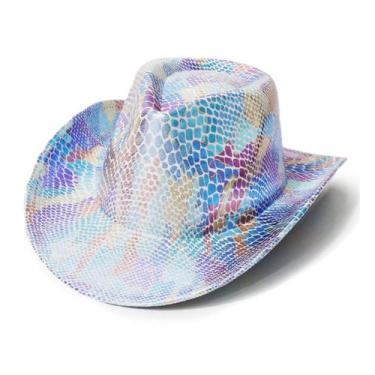 Imagem de Chapéu de caubói genérico Rainbow Snakeskin Iridescent EVA 38cm - yiwe