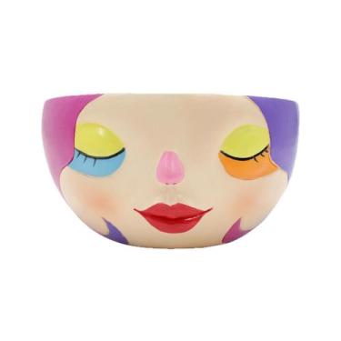 Imagem de Vaso de flores Resina facial de dopamina colorida 400g 16x15x10cm - yi
