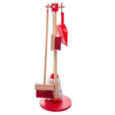 Imagem de Conjunto de limpeza de madeira Bigjigs Toys com vassoura, es - Gloome 