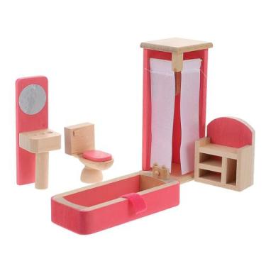 Imagem de 1 conjunto de móveis Toy Prime Durable Wooden Sturdy Toy Dec - Gloome 