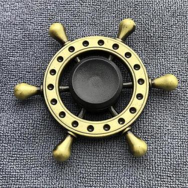 Imagem de Fidget Spinner Metal Brass Color Zinc Light Spinner Hand Spinner - Glo