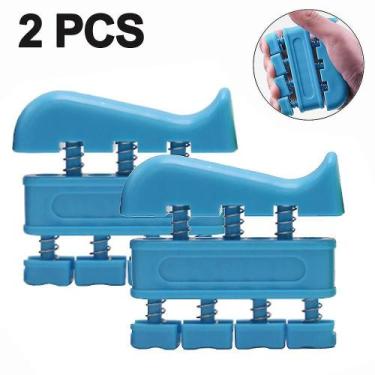 Imagem de Finger Exerciser XIANQI Guitar Piano, 2 peças de plástico ABS azul - G