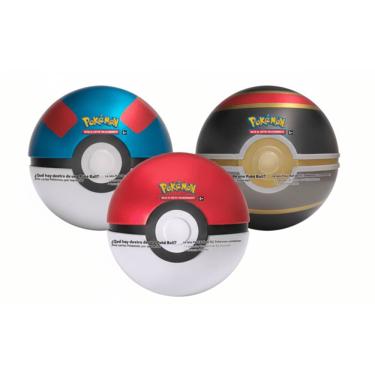 Imagem de Kit 3 Pokeballs Pokebolas Pokémon, com cartas e moedas colecionáveis