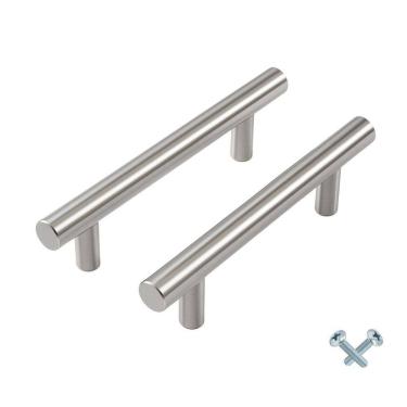 Imagem de 4 Puxador Em Aço Inox Tubular Haste Redonda 6,4Cm