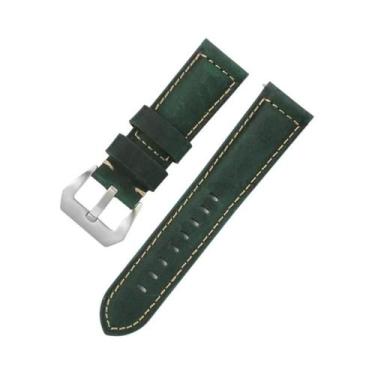 Imagem de Pulseira De Relógio Masculina Em Couro Genuíno Para Panerai, Couro De 