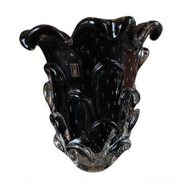 Imagem de Vaso Decorativo Murano Preto São Marcos 25x25cm
