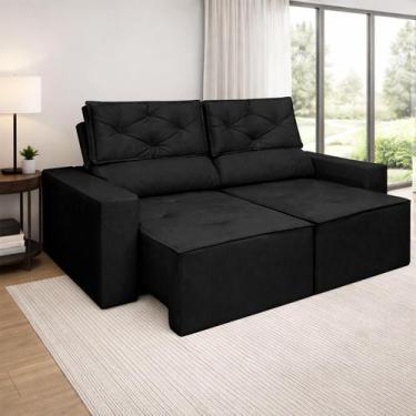 Imagem de Sofá Retrátil e Reclinável 3 Lugares 1,80m Confortável para Sala Cor:P