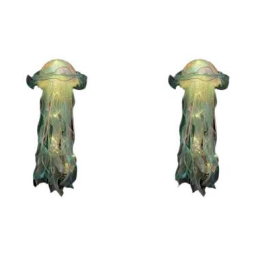 Imagem de Luz Noturna Atmosférica De Água-Viva Com Bateria E Lâmpadas LED De Fit