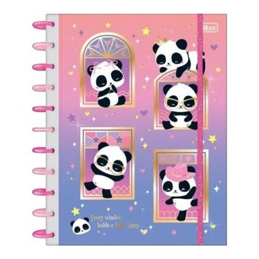 Imagem de Caderno Tilidisco Inteligente Lovely Friend Panda 10 Matérias Rosa - Tilibra