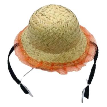 Imagem de Chapéu Infantil Palha Trança Festa Junina Caipira Nf - Duandra Megasto
