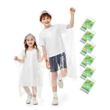 Imagem de Ponchos de Chuva Infantis Hitituto Impermeáveis Descartáveis com Capuz