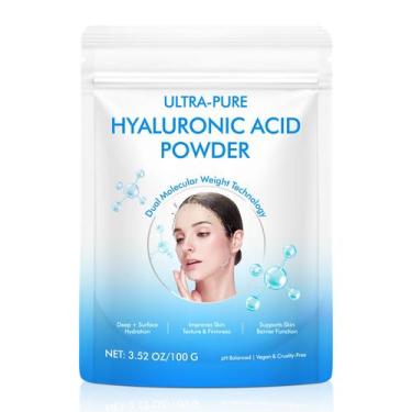 Imagem de Pó de Ácido Hialurônico APUUFYQC 100 g Duplo Peso Molecular