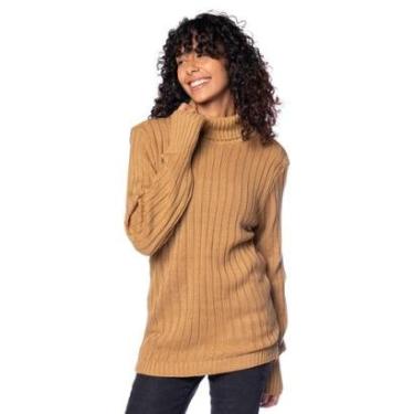 Imagem de Blusa Feminina Oliveira Malhas Gola Alta Preto-Feminino