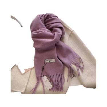 Imagem de Cachecol Feminino Longo De Caxemira Quente Para Inverno, 26 Cores, Xal