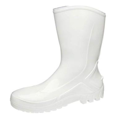 Imagem de Bota de PVC impermeável cano médio sem forro branca - Vulcaflex (36) -