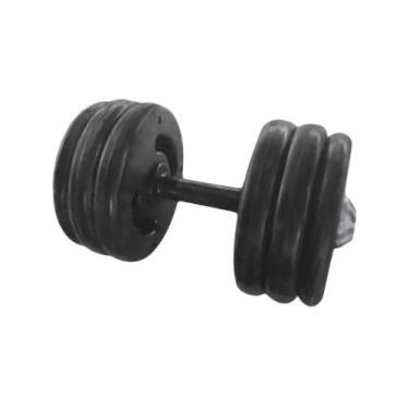 Imagem de Dumbell Injetado Pegada Emborrachada Academia Fitness 20kg - ANILHAS F