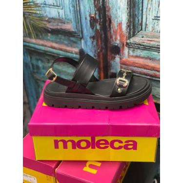 Imagem de Sandália Moleca Flatform Preta, 35