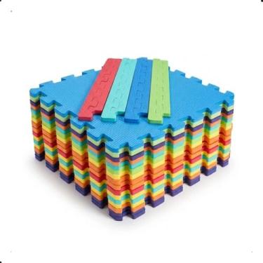 Imagem de Kit 12 Peças Tatame Modular EVA 50x50cm 10mm Infantil Academia Piso Pr