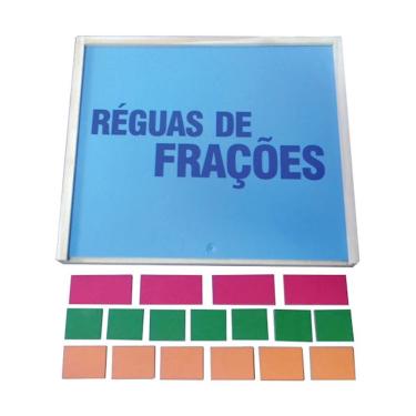 Imagem de Brinquedo Educativo Réguas de Frações 55 Peças em MDF para Aprender Frações e Porcentagens Sonho de Criança